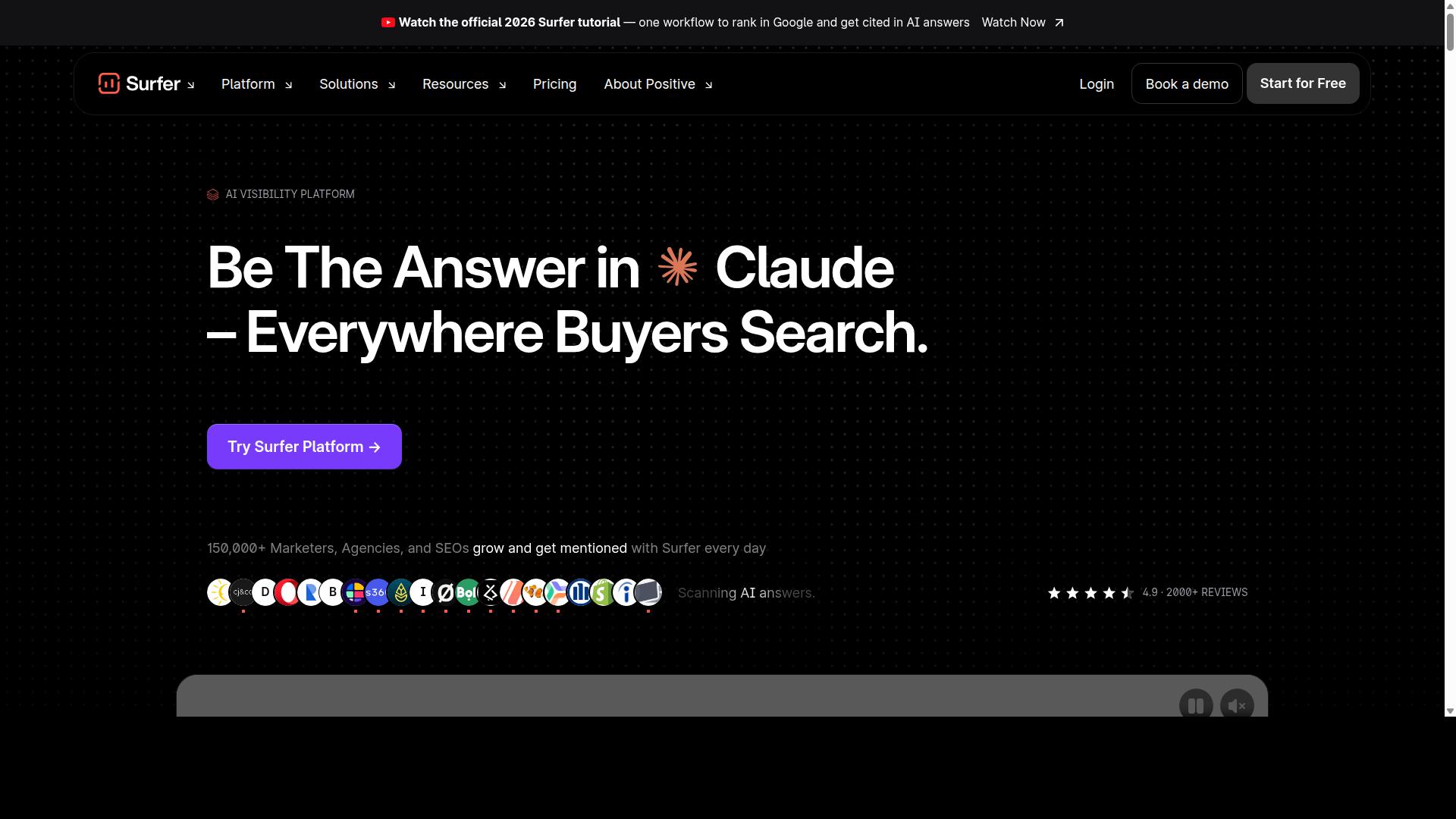 Surfer SEO website